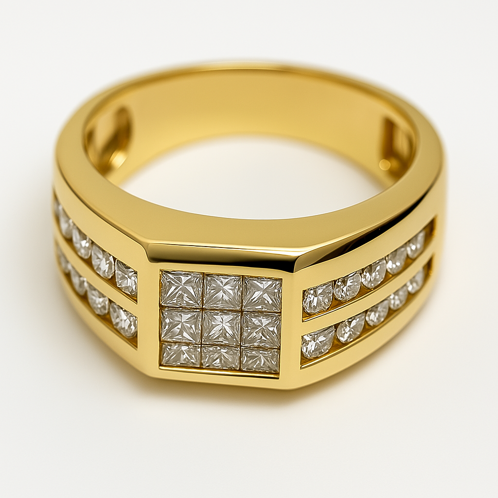 Men's Statement Ring with Diamonds