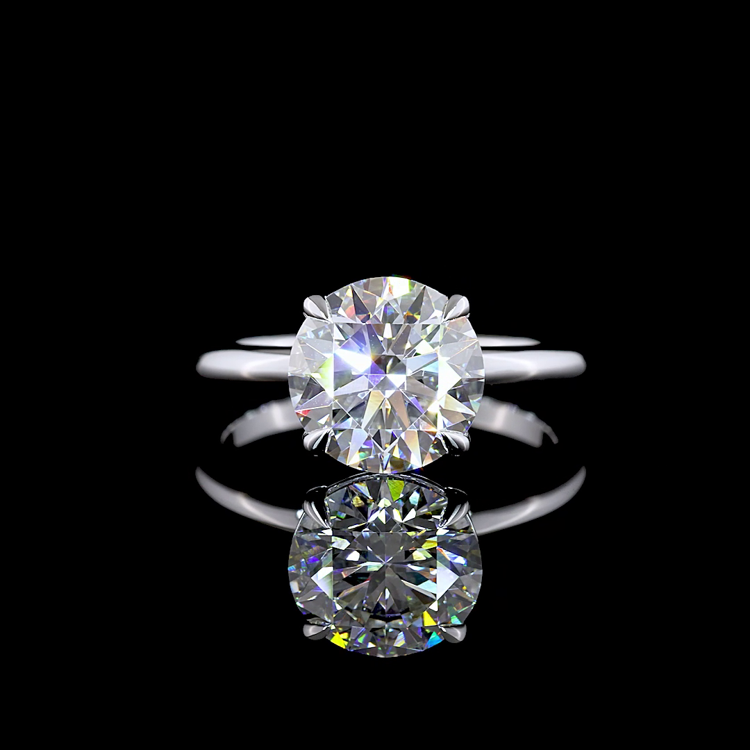 Round Shape Solitaire Engagement Ring (Lab Grown)
