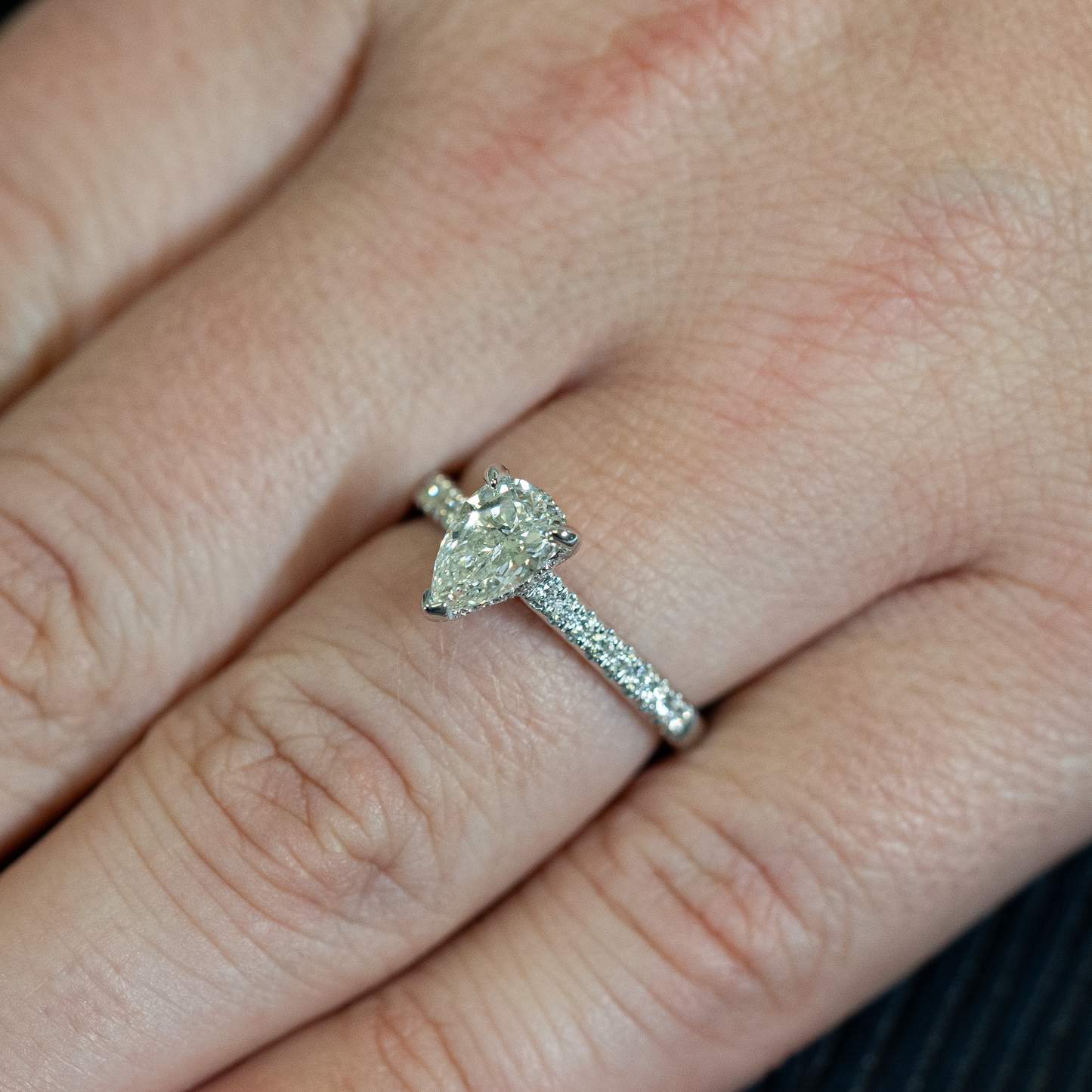 Pear Shaped (Tear Drop) Diamond Engagement Ring