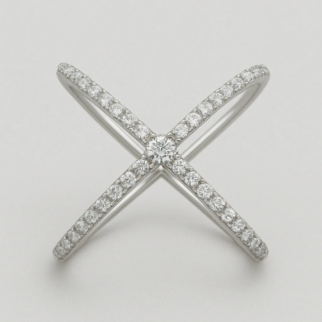 Trendy X Diamond Ring