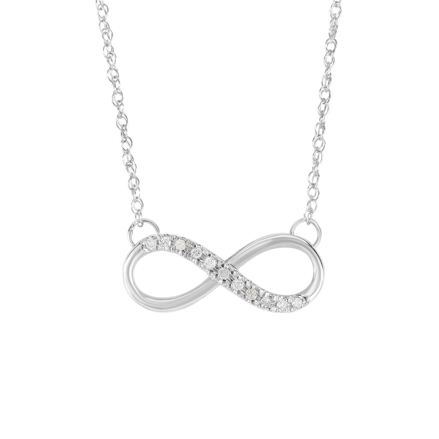 Infinity White Gold Necklace