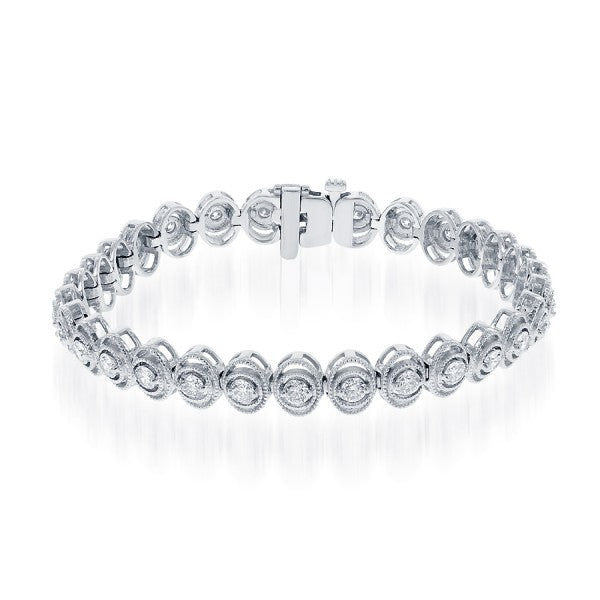 Diamond Bracelet in 14k White Gold