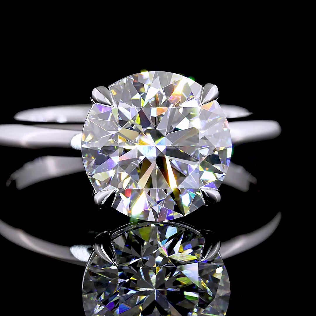 Round Shape Solitaire Engagement Ring (Lab Grown)
