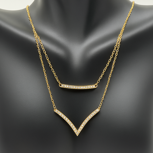 Trendy Yellow Gold Necklace