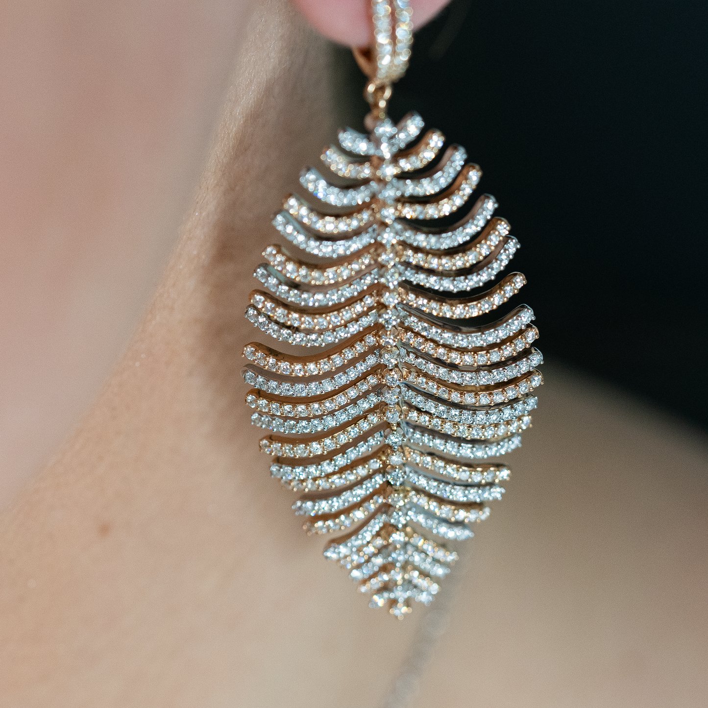 Feather Drop Earrings