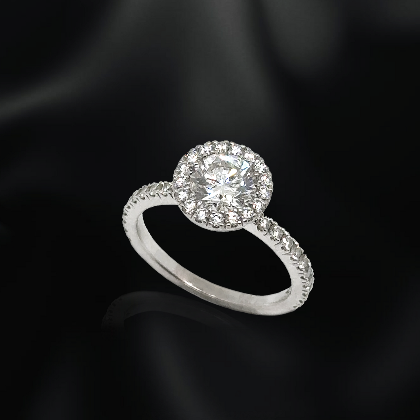 Halo Diamond Engagement Ring