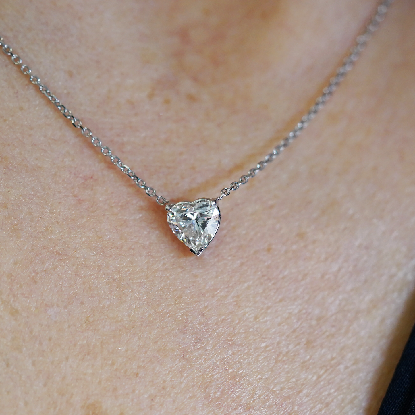 Heart Shaped Diamond Pendant (Lab Grown)