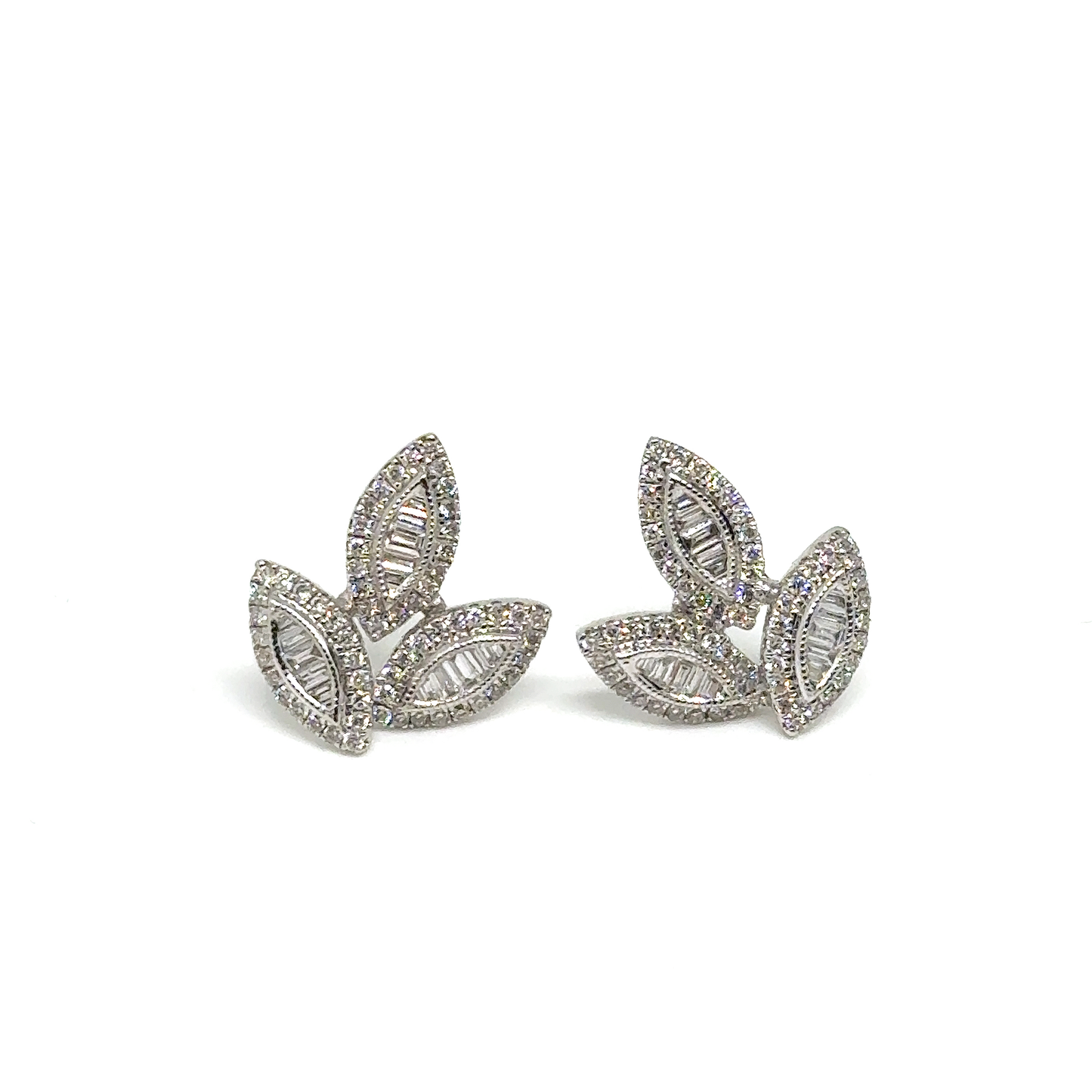 Leaf Diamond Studs