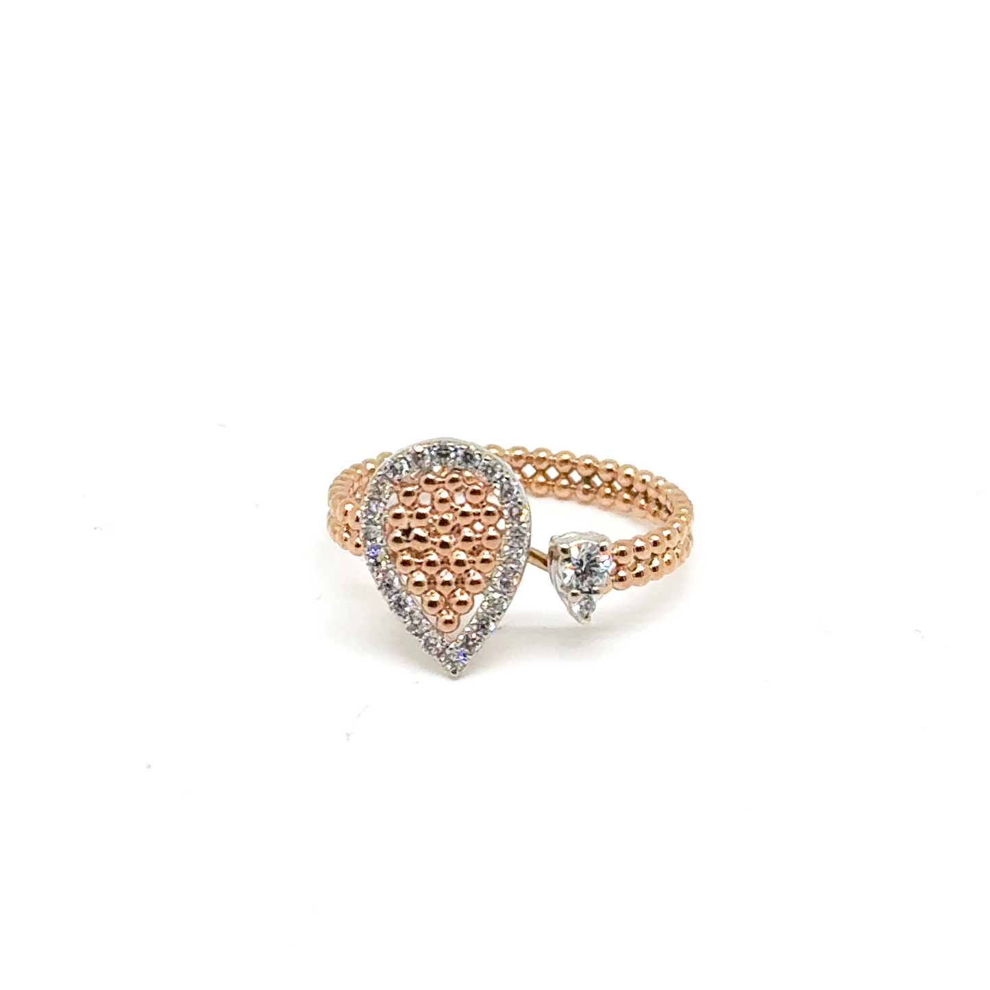 Pear Shaped Pave Ring