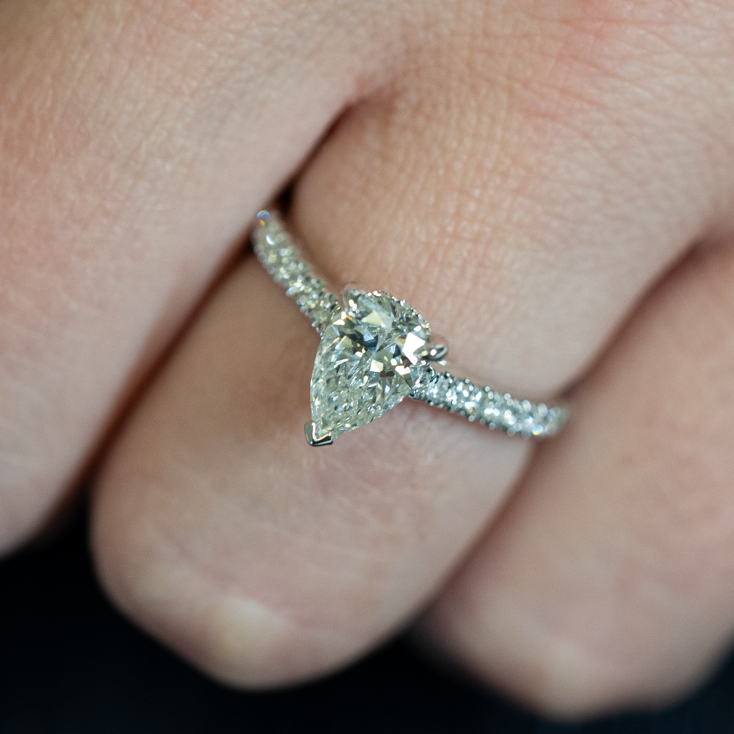 Pear Shaped Diamond Engagement Ring