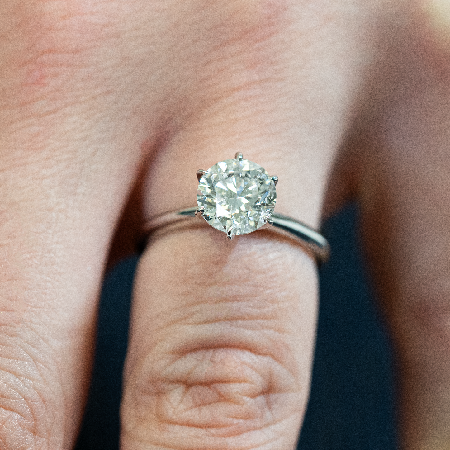 Clarity Enhanced Diamond Engagement Ring