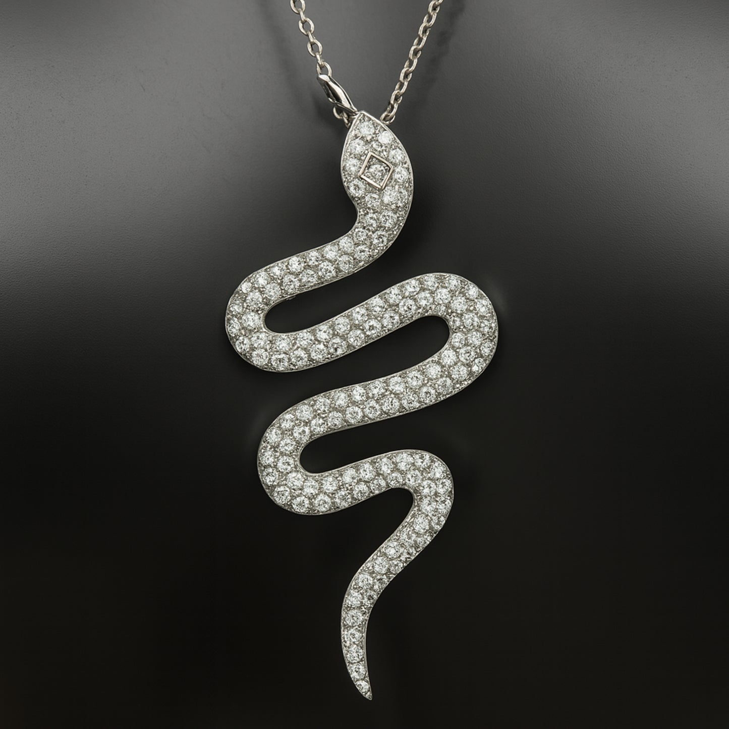 Diamond Snake Pendant