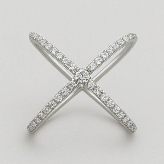 Trendy X Diamond Ring