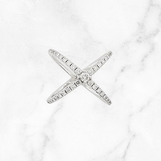 Trendy X Diamond Ring