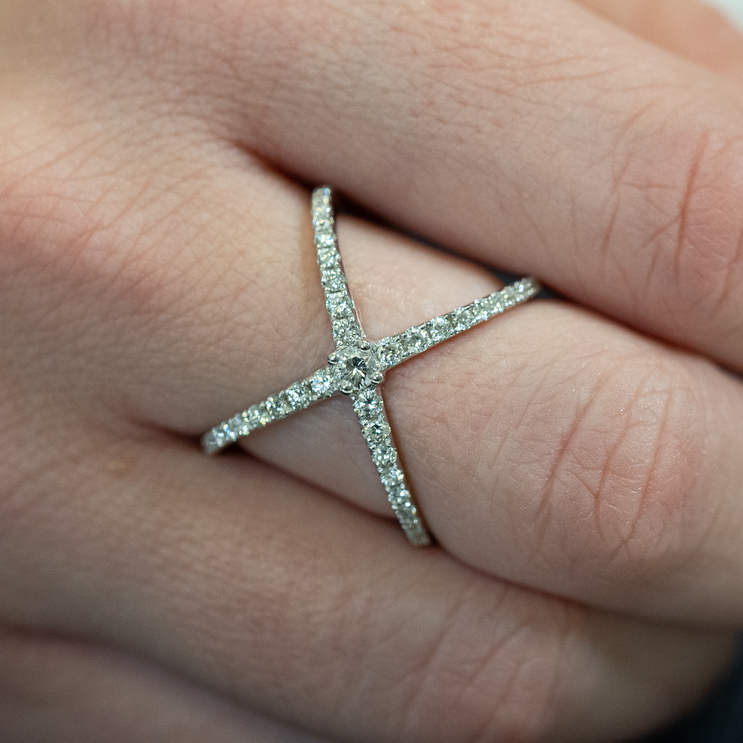 Trendy X Diamond Ring