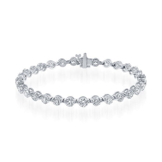 Diamond Bracelet In 14k White Gold