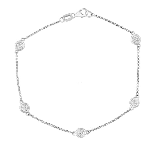 Diamond Bracelet in 14k White Gold