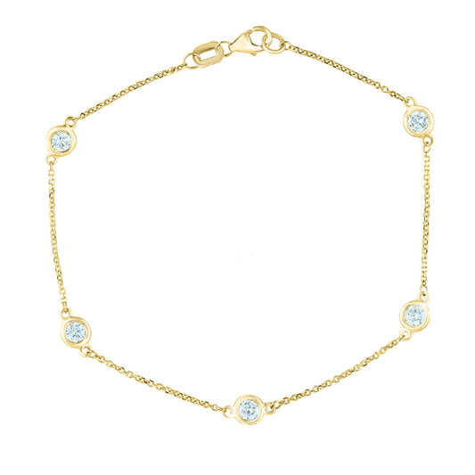 Diamond Bracelet in 14k Yellow Gold