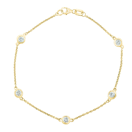 Diamond Bracelet in 14k Yellow Gold