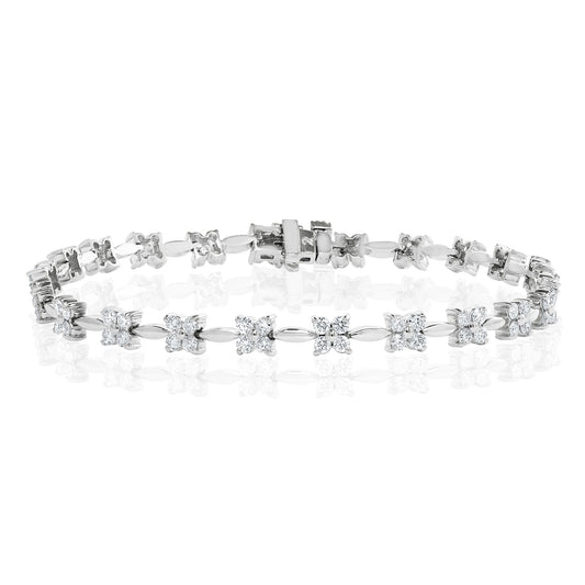 Diamond Bracelet in 14k White Gold