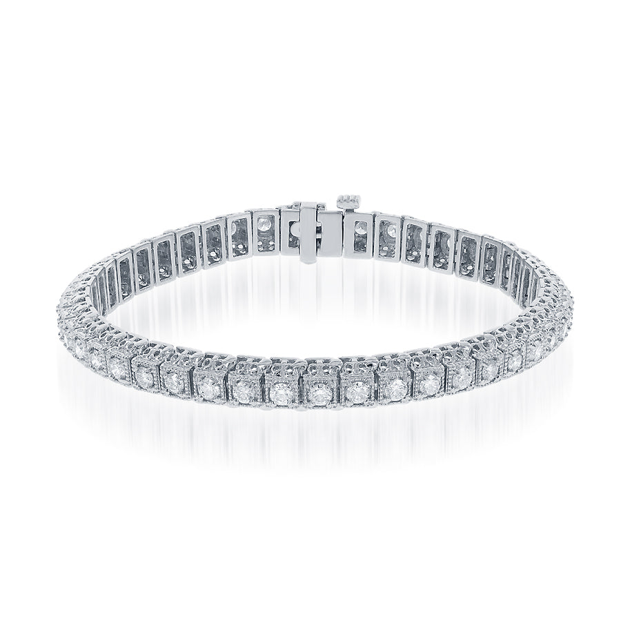 Diamond Bracelet in 14k White Gold