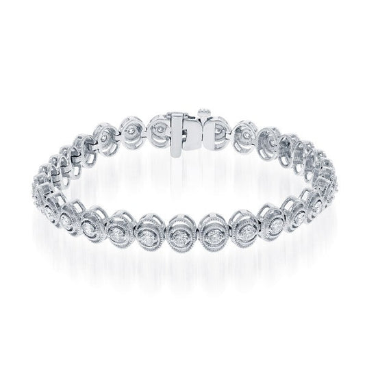 Diamond Bracelet in 14k White Gold