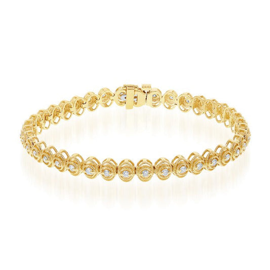 Diamond Bracelet in 14k Yellow Gold