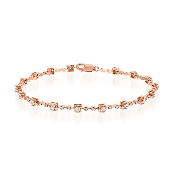 Diamond Bracelet in 14k Rose Gold