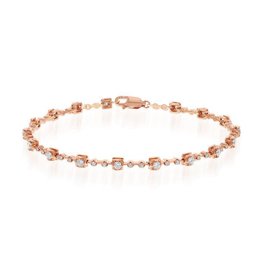 Diamond Bracelet in 14k Rose Gold