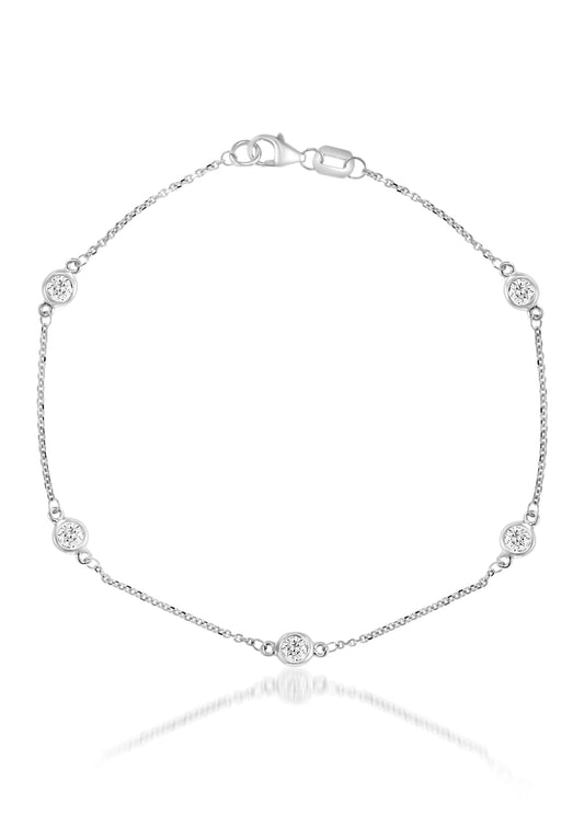 Diamond Bracelet in 14k White Gold