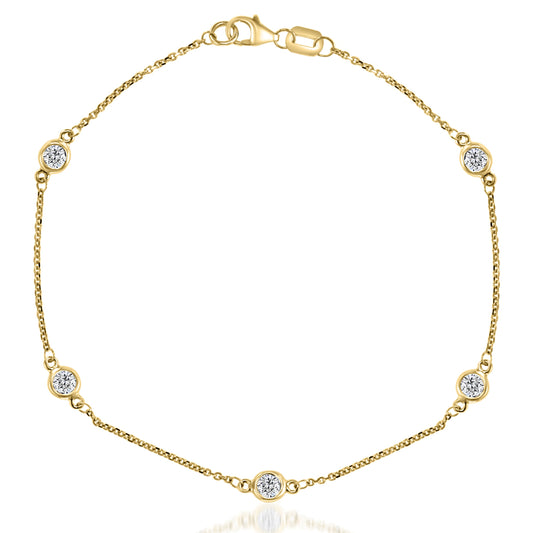 Diamond Bracelet in 14k Yellow Gold