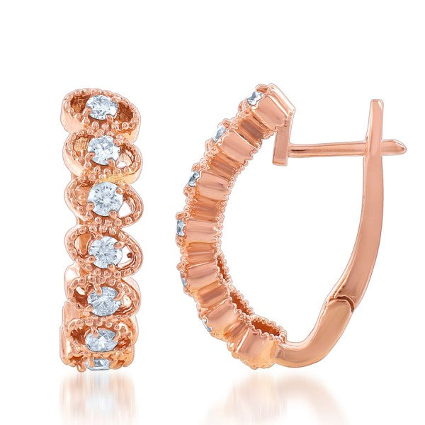 Diamond Earrings in 14k Rose Gold