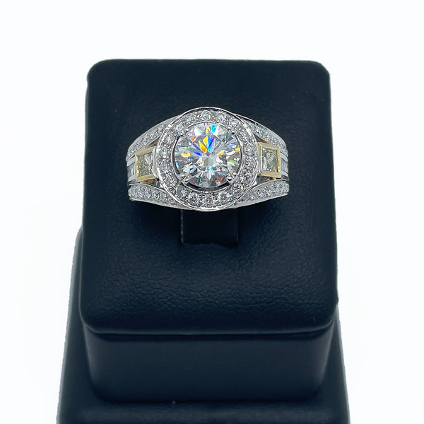 Classic Moissanite Ring with 1.60ct Diamonds